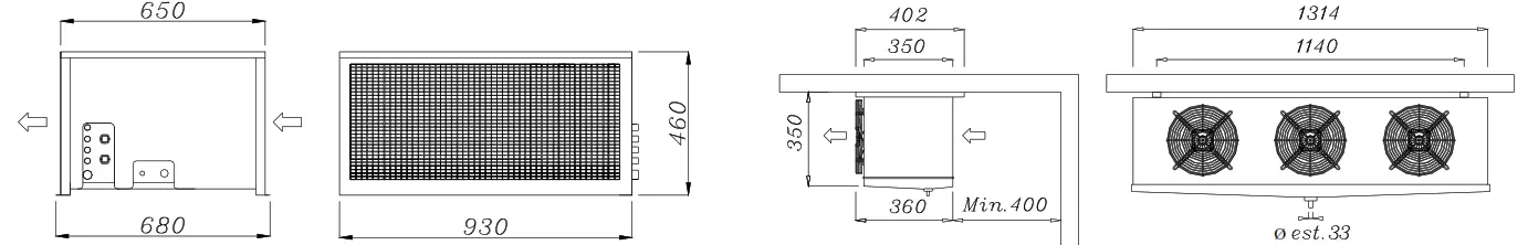 Diamond HN170M-1R Split Freezer - Drawing 11