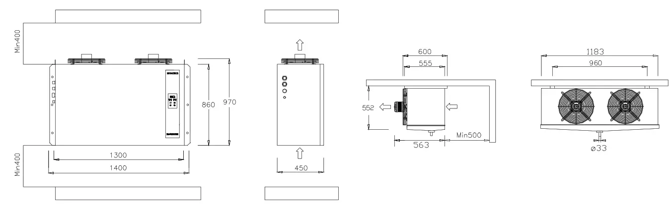 Diamond HN170M-1R Split Freezer - Drawing 12