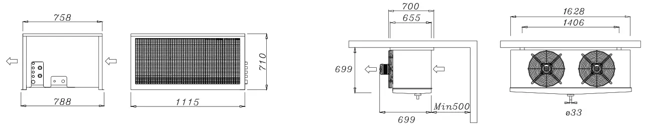 Diamond HN170M-1R Split Freezer - Drawing 13