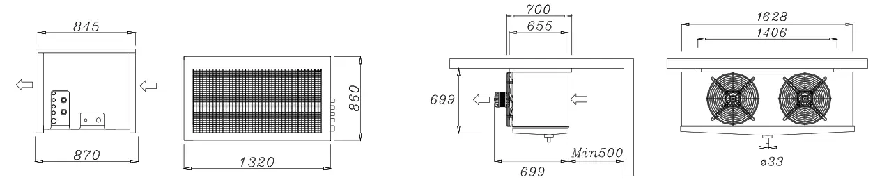 Diamond HN170M-1R Split Freezer - Drawing 14
