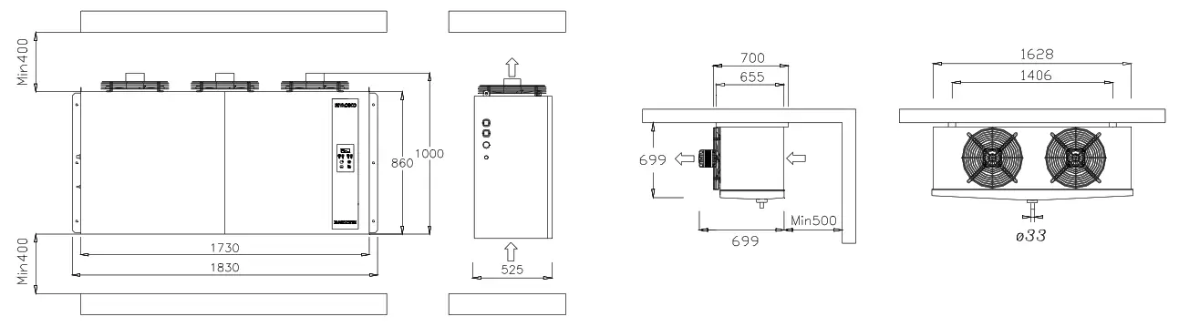 Diamond HN170M-1R Split Freezer - Drawing 21
