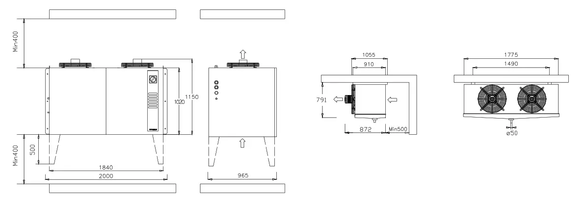 Diamond HN170M-1R Split Freezer - Drawing 22