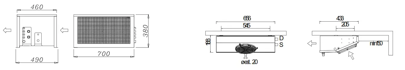 Diamond HN170M-1R Split Freezer - Drawing 6