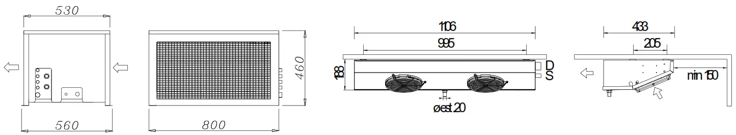 Diamond HN170M-1R Split Freezer - Drawing 8