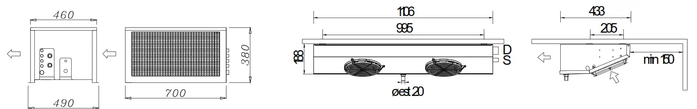 Diamond HN170M-1R Split Freezer - Drawing7
