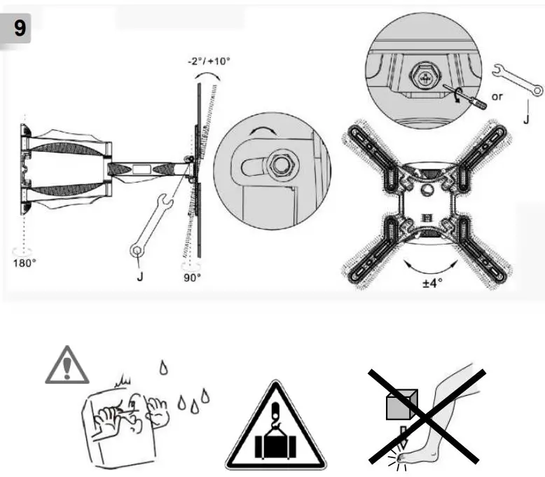 gembird WM-60RT-01 Premium TV Wall Mount (Rotate and Tilt) 32 Inch 60 Inch 35 Kg-fig10