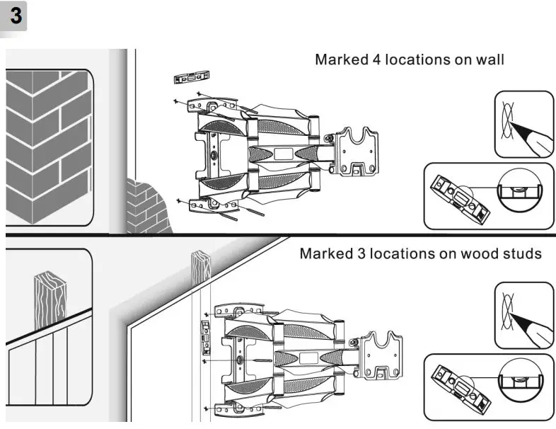 gembird WM-60RT-01 Premium TV Wall Mount (Rotate and Tilt) 32 Inch 60 Inch 35 Kg-fig4