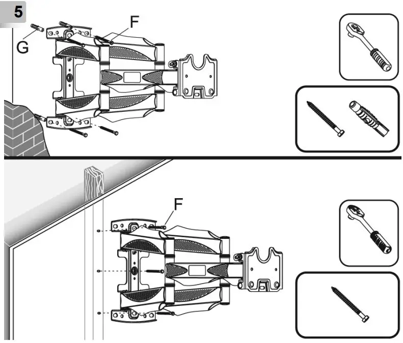 gembird WM-60RT-01 Premium TV Wall Mount (Rotate and Tilt) 32 Inch 60 Inch 35 Kg-fig6