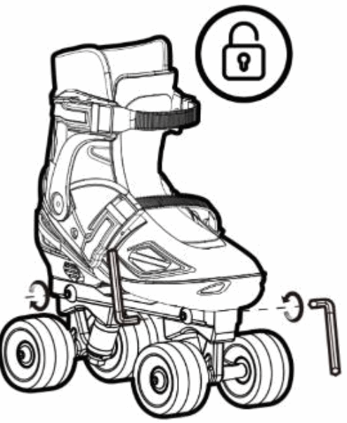 Kmart 43172504 Inline and Roller Combo Skates