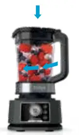 NINJA Foodi SS351 Power Pitcher System - LOCK symbols