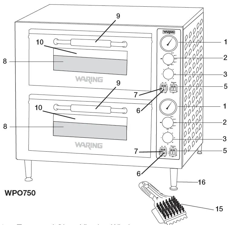 WARING COMMERCIAL WPO700 Pizza Oven PARTS AND ACCESSORIES 1