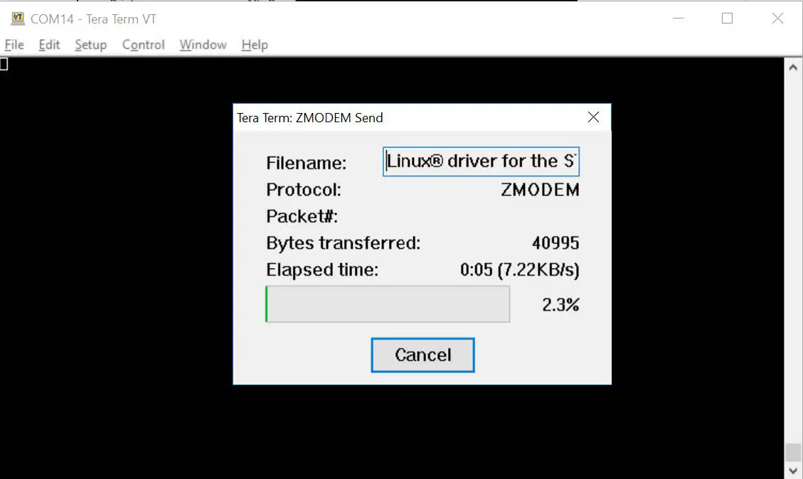 File transfer progress bar