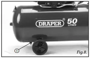 DRAPER DA25190 15 and 50 Litre Compressors - OPERATION AND USE 8