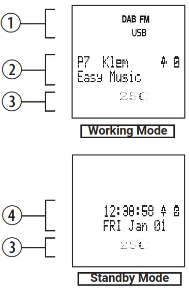 EXPLORE SCIENTIFIC BCR2001 DAB Radio Clock Speaker with Rechargeable Battery - LCD DISPLAY