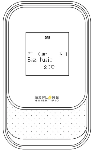 EXPLORE SCIENTIFIC BCR2001 DAB Radio Clock Speaker with Rechargeable Battery