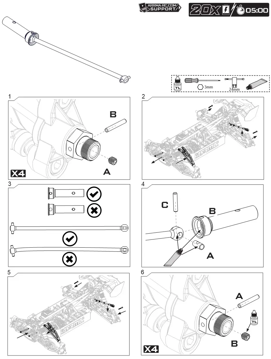 ARRMA Ehicle With Waterproof Electronics - Driveshaft Maintenance