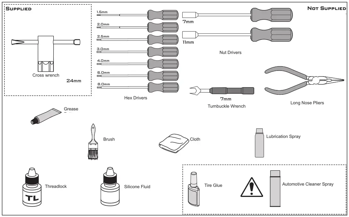 ARRMA Ehicle With Waterproof Electronics - Recommended Tools