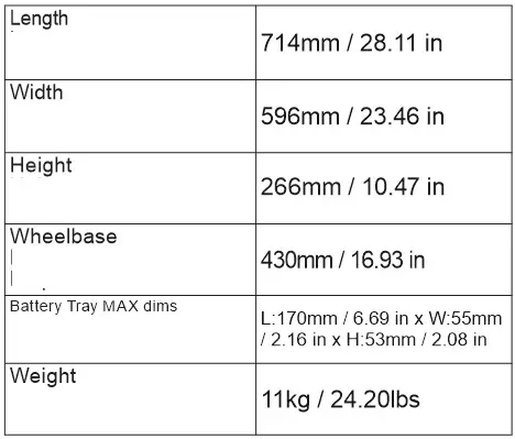 ARRMA Ehicle With Waterproof Electronics - SPECIFICATIONS-ARRMA OUTCAST