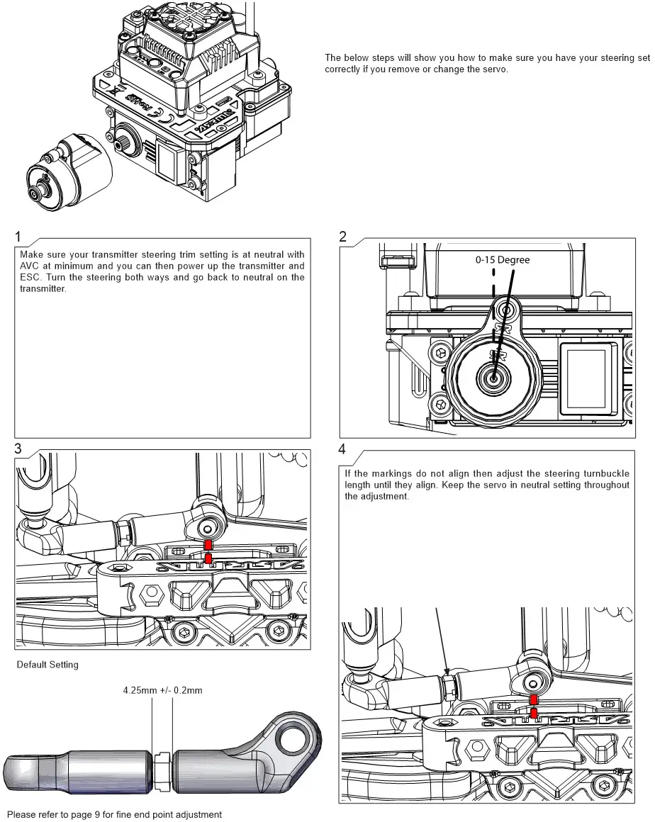 ARRMA Ehicle With Waterproof Electronics - Set the steering