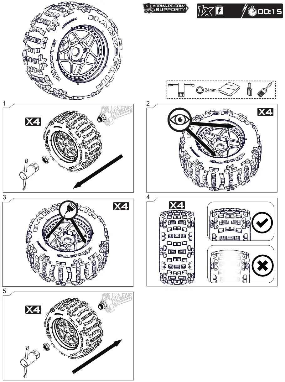 ARRMA Ehicle With Waterproof Electronics - Wheel and Tire Maintenance