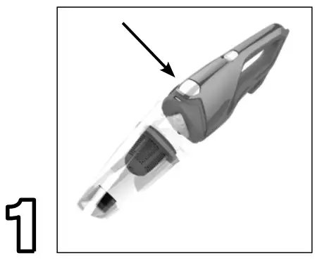 DEPRESS THE DIRT CUP RELEASE BUTTON WHERE IT SAYS FILTER