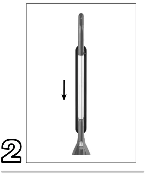 INSERT HANDLE TUBE INTO HAND VAC