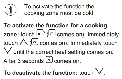 AEG ILB64334CB Induction Hob User Manual - Automatic Heat Up