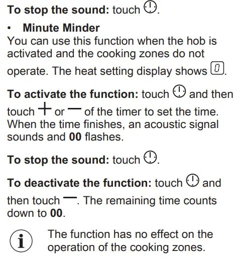 AEG ILB64334CB Induction Hob User Manual - To set the cooking zone