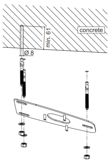 Installation of WolfVision‘s Ceiling Mount