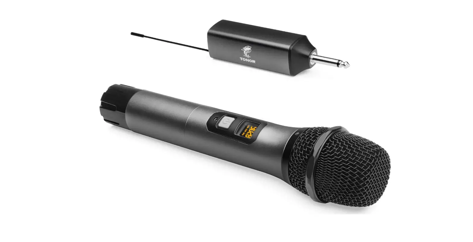 Wireless Microphone, Tonor Uhf Metal Cordless Handheld Mic System With Rechargeable Receiver-complete Features/instruction Manual