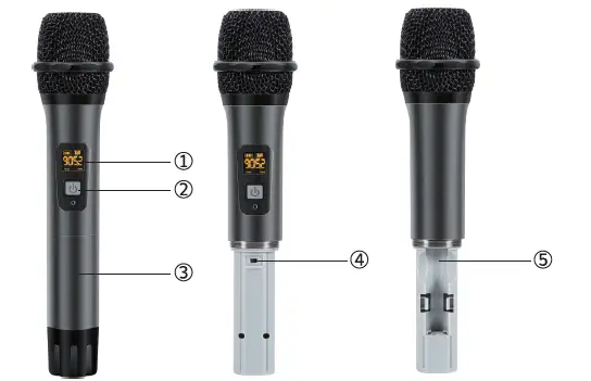 Wireless-Microphone-TONOR-UH- Metal-Cordless-Handheld-Mic-System-with-Rechargeable-Receiver-fig-2
