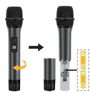 Wireless-Microphone-TONOR-UH- Metal-Cordless-Handheld-Mic-System-with-Rechargeable-Receiver-fig-3