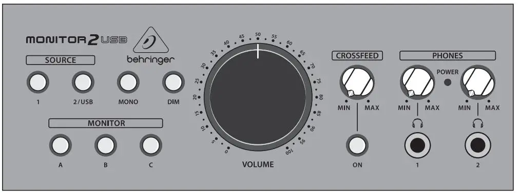 behringer MONITOR2USB High-End Speaker and Headphone Monitoring Controller-prod
