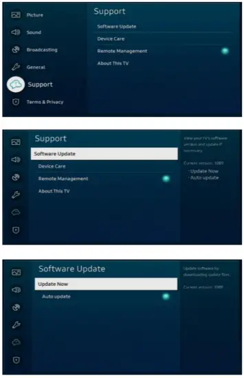 SAMSUNG T NKM2DEUC 2021 Smart LED TV - Software Update