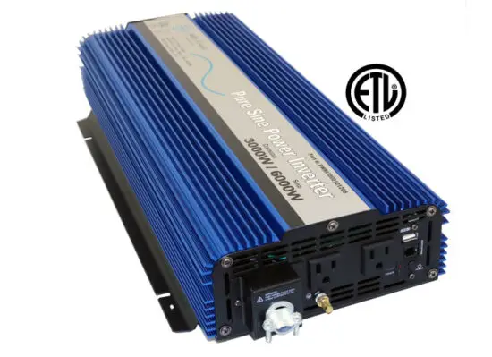 AIMS POWER PWRI300012120S DC To AC Pure Sine Power Inverter