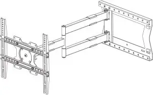 DQ WALL-SUPPORT Hercules Fixed 400 80 cm TV Bracket Black Mount