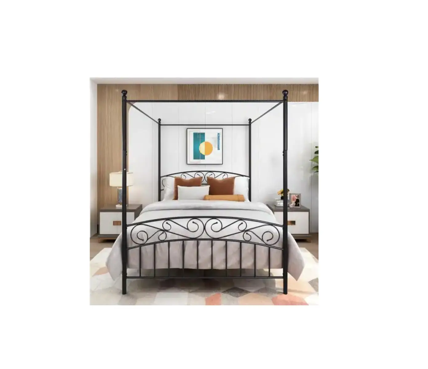 Anbazar 01455anna-w Metal Canopy Bed Instruction Manual Anbazar 01455anna-w Metal Canopy Bed Instruction Manual