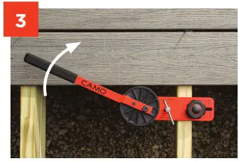 CAMO 0345070 Lever Deck Board Bending and Locking Tool - How to lock boards 4