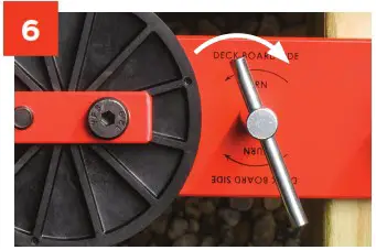 CAMO 0345070 Lever Deck Board Bending and Locking Tool - How to lock boards 7