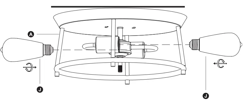 PROGRESS LIGHTING 60347 2-Light Dark Bronze Flush Mount-fig7