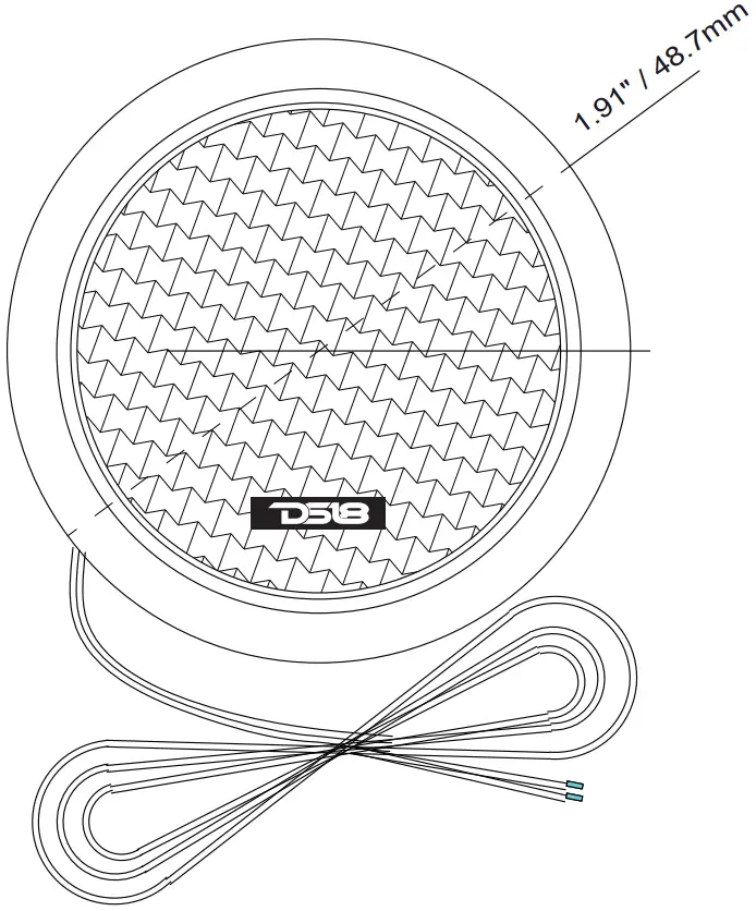 DS18 CXT 1 92 Inch Silk Dome Car Audio Tweeter - FIG 1