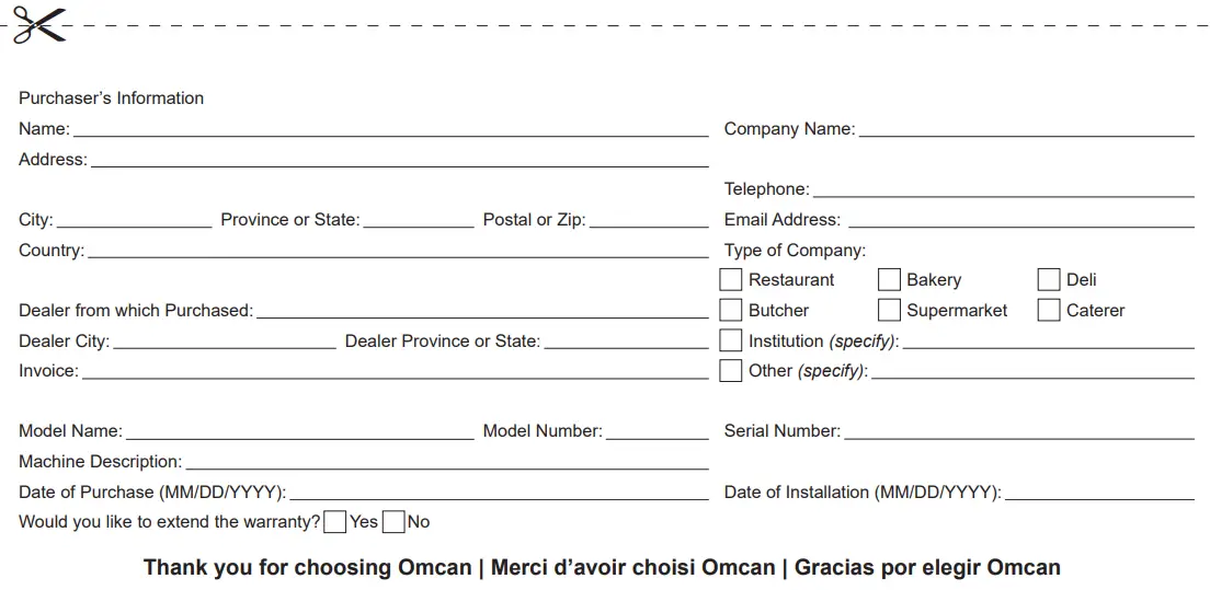Warranty Registration