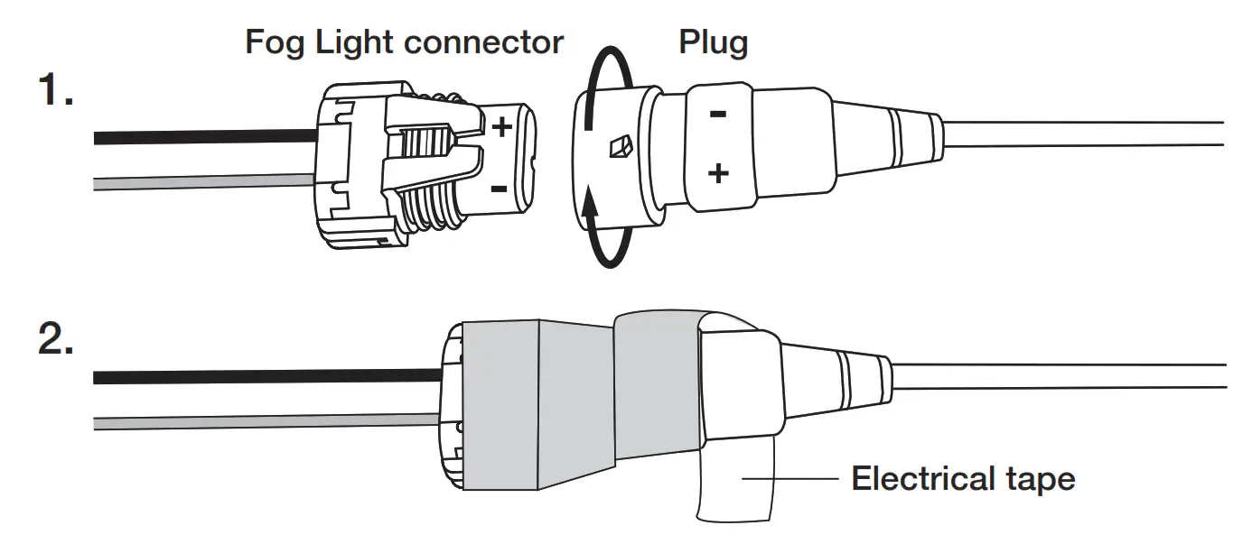TYPES LM58259 Single Beam Smart LED FOG Light - connector