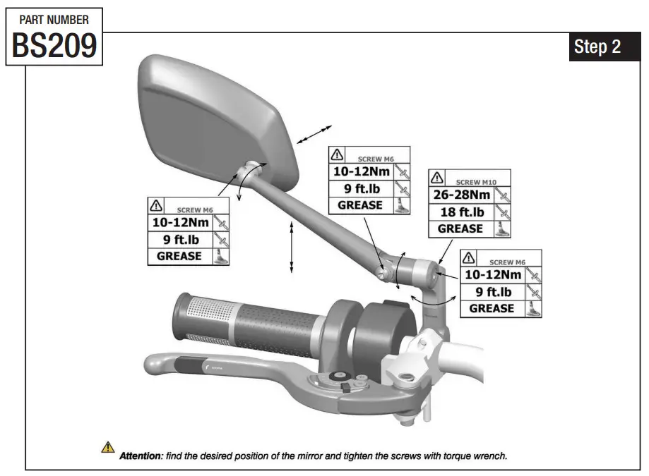 rizoma BS209 4D Right Rearview Mirror - Fig 3