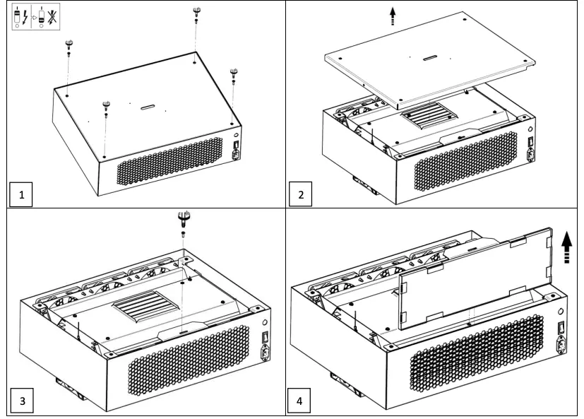 Filter replacement Figure 1 to 4