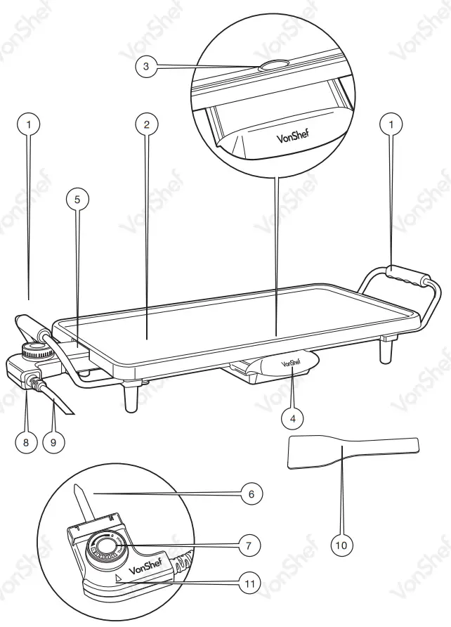 2013063 Electric Teppanyaki Grill XL Instruction Manual - COMPONENT