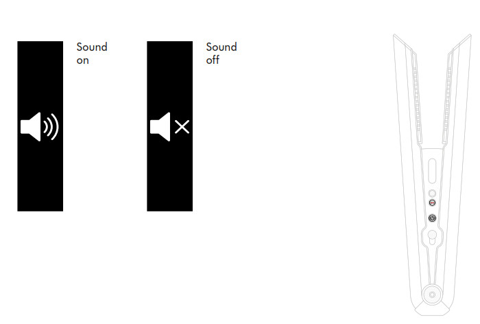 dyson Corrale Hair Straightener - Changing settings