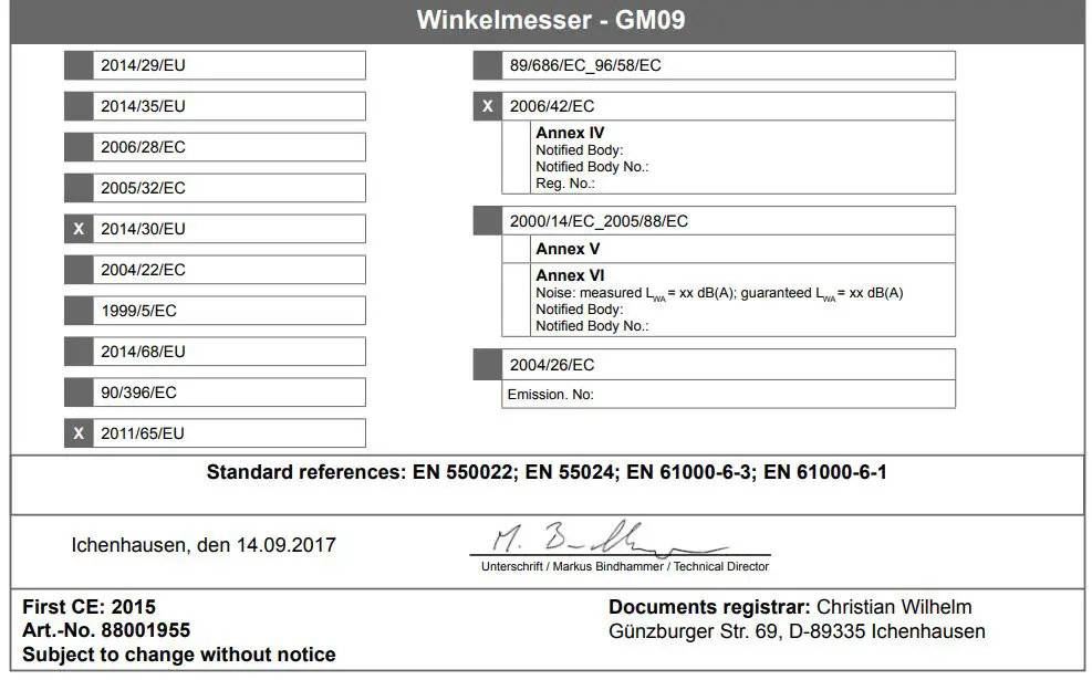scheppach GM09 Goniometer - Winkelmesser - GM09