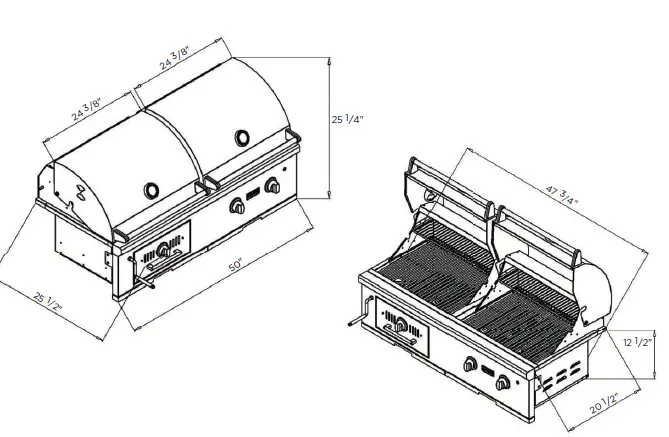COYOTE-Outdoor-Living-C1HY50-50-Inch-Built-in -Charcoal-2