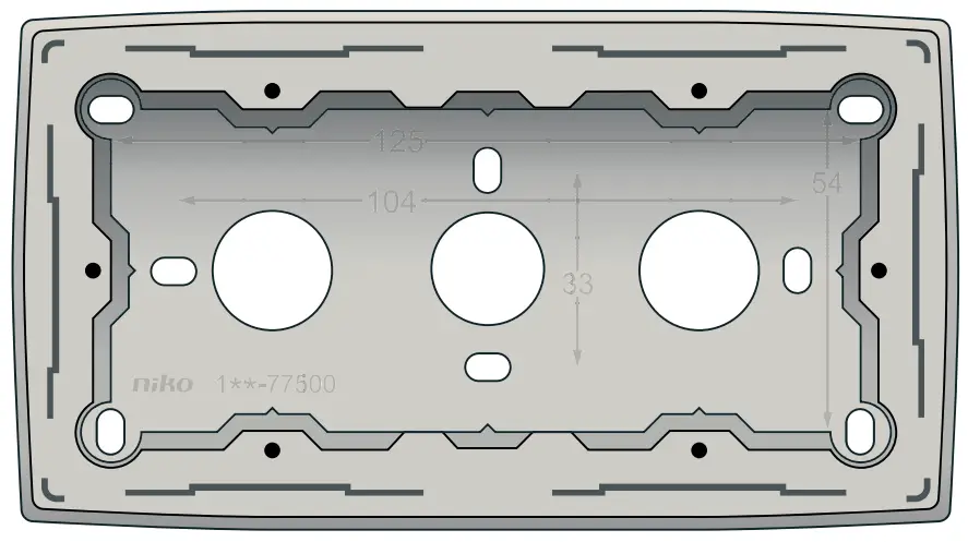 niko 102-77500 Double surface-mounting box 1